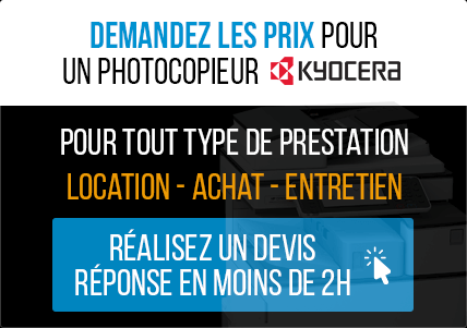 Demander les prix pour un photocopieur Kyocera.